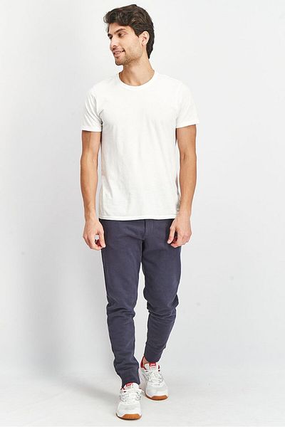 French Connection Men Regular Fit Drawstring Jogger Pants, Navy Blue