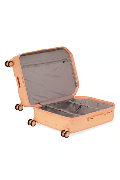 Dkny Allure Hardside Trolley Bag with 4 Spinner Wheels, ABS+PC Case Luggage with TSA Lock Color APRICOAT