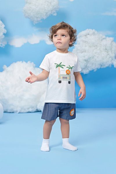 Miny Center White T-Shirt - Baby Boy