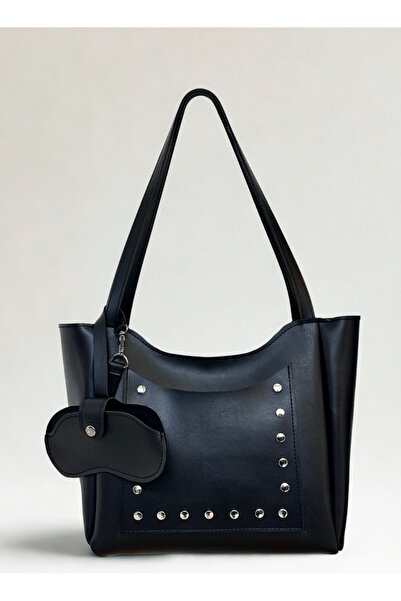 fular & bags Geantă neagră pentru cumpărături pentru mână și umăr pentru feme...