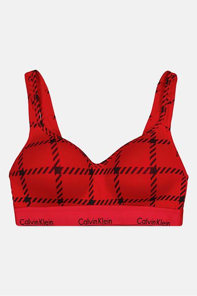 Calvin Klein Women Brand Logo Padded Bra, Red