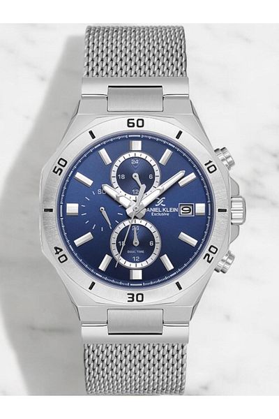 Daniel Klein Brand Silver Color Exclusive Model Internal Functions Active Men's Wristwatch - Bracelet Gift