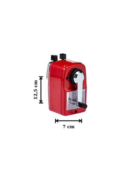 Mas 6732 Desk Type Large Arm Pencil Sharpener - Red