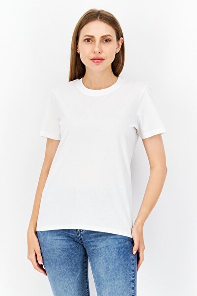 French Connection Women 3 Pack Round Neck Short Sleeves Brand Logo T-Shirt, White/Grey/Black