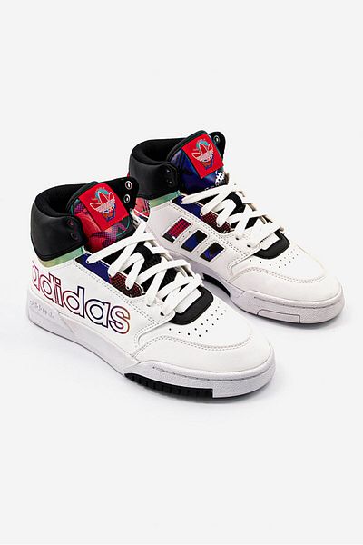 adidas Women Drop Step Lace Up Shoes, White