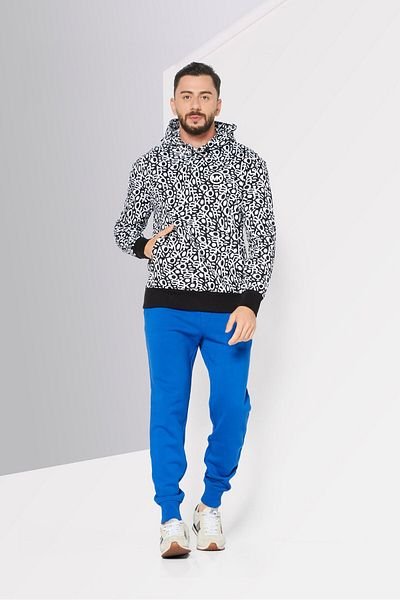 Michael Kors Men Hooded Allover Print Hoodie, White