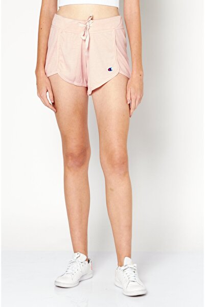 Champion شورت رياضي نسائي بشعار العلامة التجارية، وردي