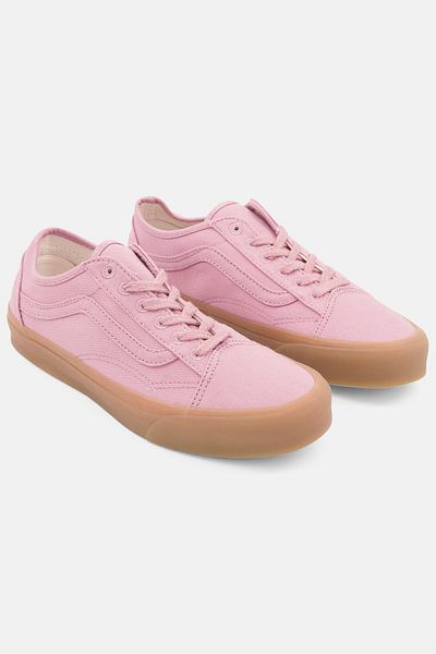 Vans Women Old Skool Tape Lace Up Casual Shoes, Pink Brown