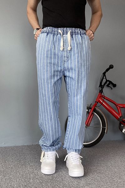 Alışveriş Sokağı Τζιν Jogger Relaxed Fit με κορδόνια στα πόδια