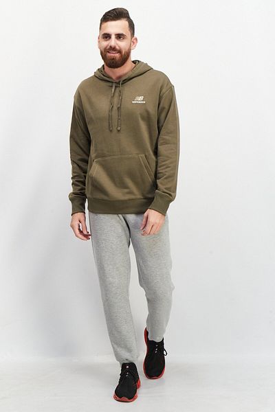 New Balance Men Relaxed Fit Long Sleeve Training Sweatshirts, Dark Green