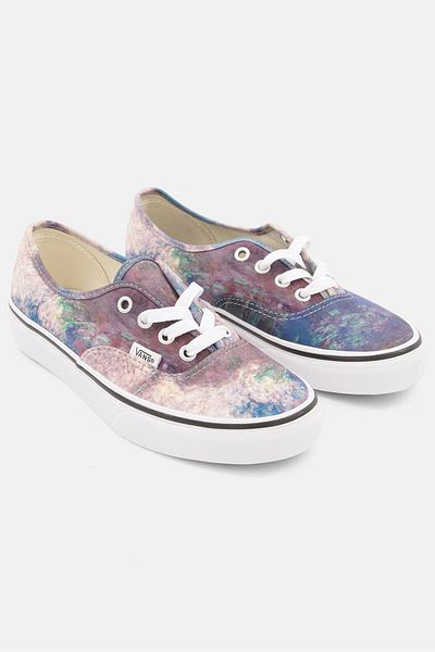 Vans Women Authentic Lace Up Close Toe Shoes, Blue Combo