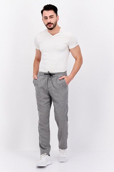 Scotch & Soda Men Regular Fit Solid Jogger Pants, Grey