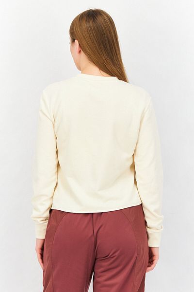 adidas Women Sportswear Fit Brand Logo Sweatshirts, Beige