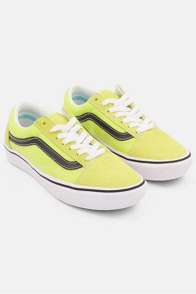 Vans Kids Boy Comfycush Old Lace Up Casual Shoes, Neon Green