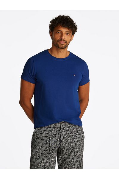 Tommy Hilfiger Tommy Hilfiger Men Wedge Blue Stretch Slim Fit T-Shirt