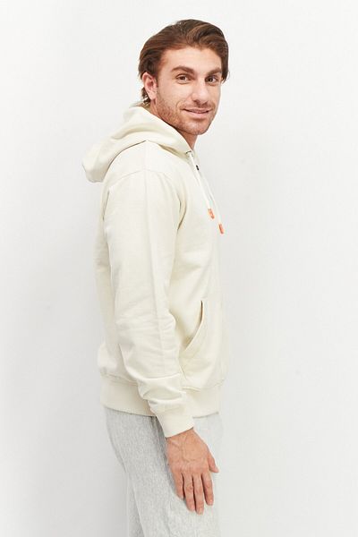 Le tigre Men Hooded Brand Logo Sweatshirt, Cream