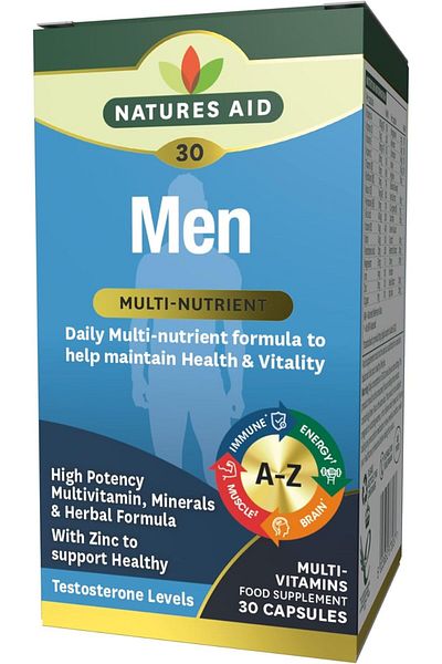 Natures Aid Multi Nutrition For Men | Daily Nutritional Formula | To Maintain Health & Vitality | In