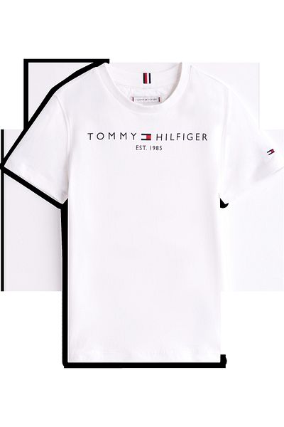 Tommy Hilfiger Tommy Hilfiger Kids White Essential Organic Cotton Logo T-Shirt