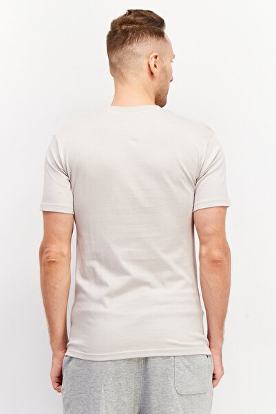 Netflix Men Crew Neck Short Sleeve Graphic Printed T-Shirt, Light Grey Combo