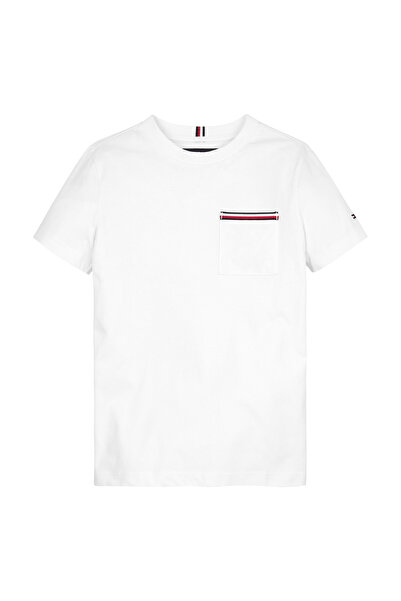 Tommy Hilfiger Boys White Patch Pocket T-Shirt