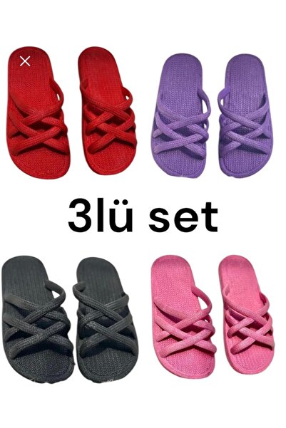 Mina Octopus Set of 3 Women's Beach Balcony Pool Street Daily Women's Slippers