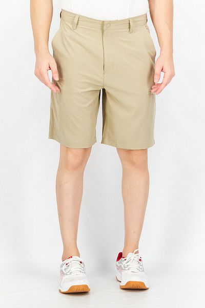 Chaps Men Plain Basic Short, Khaki Brown