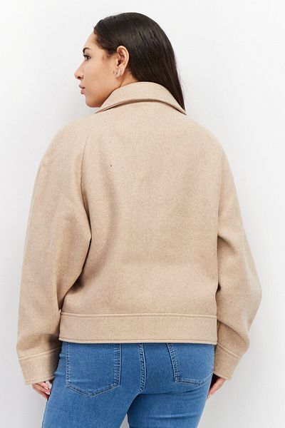 NA-KD Women Oversized Chest Pocket Jacket, Beige