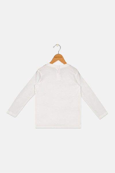 Chicco Toddlers Girl Brand Loog Top, White Combo