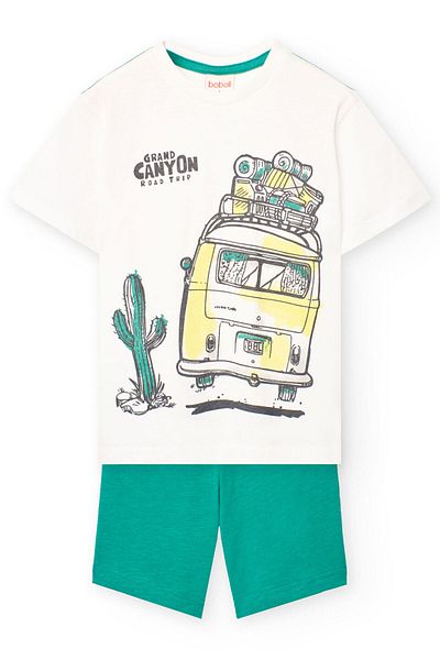 Boboli Tools Printed Men's Kids 2'Li Shorts Set