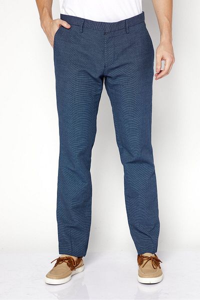 Lacoste Men Slim Fit Twill Trouser, Heather Blue
