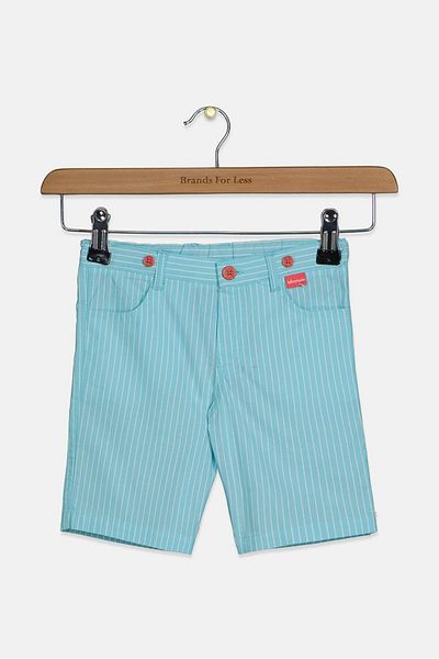 tutto piccolo Toddler Girls Striped Shorts, Turquoise