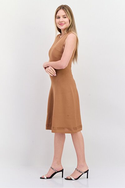 Esprit Women Knitted Mini Dress, Tan