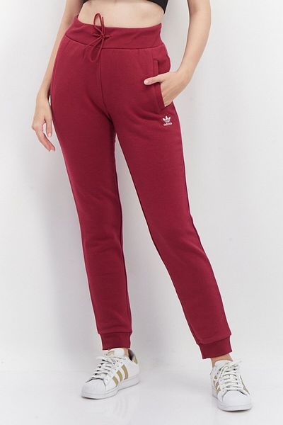 adidas Women Sportswear Fit Drawstring Training Sweatpants, Maroon