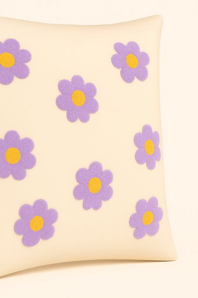 Rell Home غطاء وسادة وسادة منقوشة من ديزي