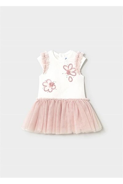 MAYORAL Baby Girl Tulle Dress - Powder 1904