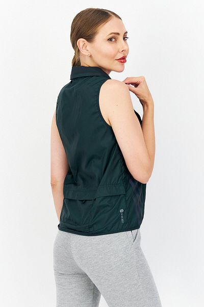 adidas Women Sportswear Fit Sleeveless Outdoor Vest, Dark Green
