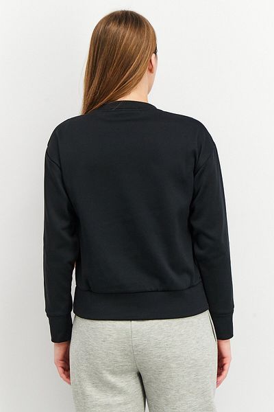 New Balance Women Crew Neck Brand Logo Sweatshirt, Black