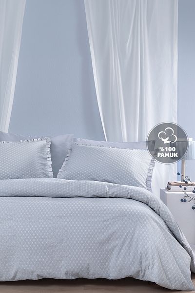 Yataş Elais Double Ranforce Duvet Cover Set - Gray