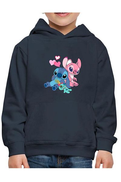 makiteks Girl's Seasonal Hooded Sweatshirt Hoodie 5 6 7 8 9 10 11 12 Years Lilo Stitch