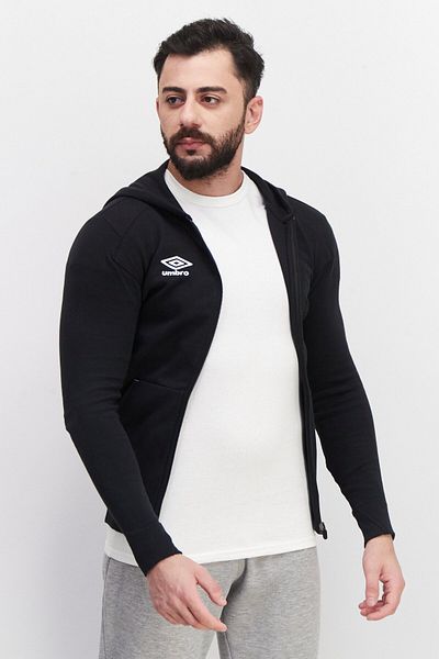 UMBRO Men Sportswear Fit Full Zip Outdoor Hoodies, Black