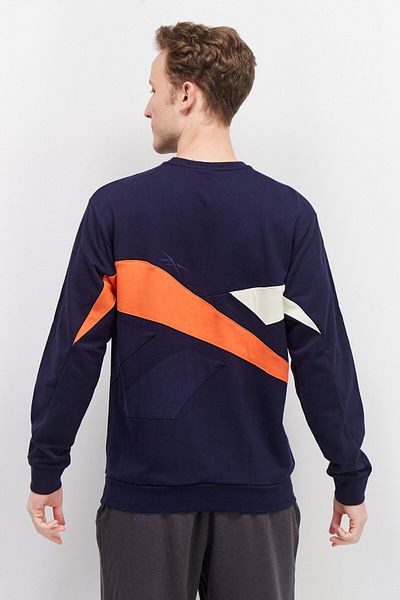 Reebok Men Sportswear Fit Embroidered Logo Sweatshirt, Navy
