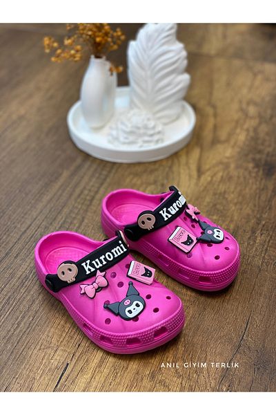ÇOCUKÇA MODA Kuromi My Melody Girls Non-Slip Sole Slippers Daily Pool Beach Sandals