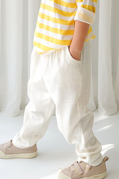 Catz Kids Ecru Linen Black Coat