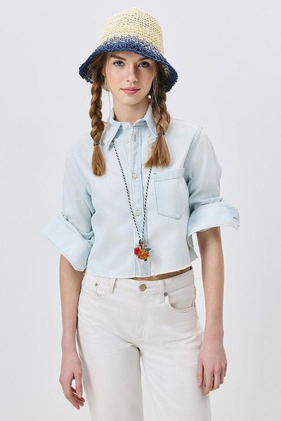 C&City Hand Knitted Straw Hat - Ecru Style