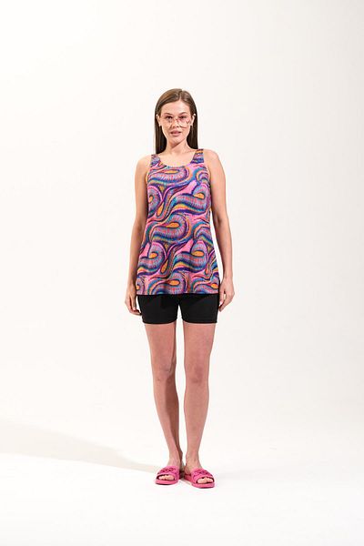 Signature Style 725705 2 Piece Sea/Pool Leggings Swimsuit Set with _Strap Tunik and Shorts