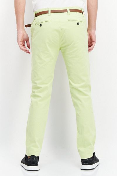 O'Neill Men Regular Fit Solid Belted Chino Pant, Lime