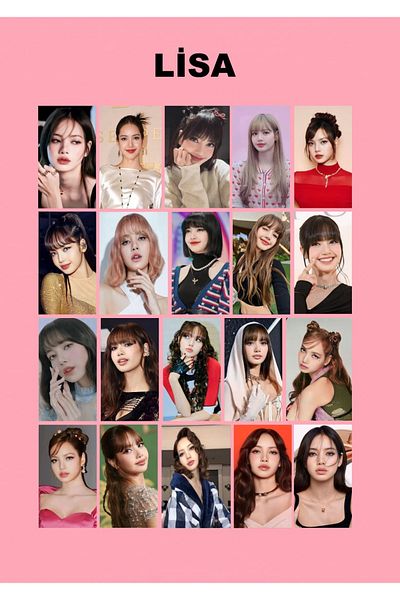 REN AKSESUAR Kpop Blackpink Lisa Photocard 50Pcs 5 7cm