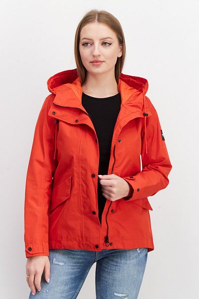 Aigle Women Brand Logo Windbreaker Jacket, Red