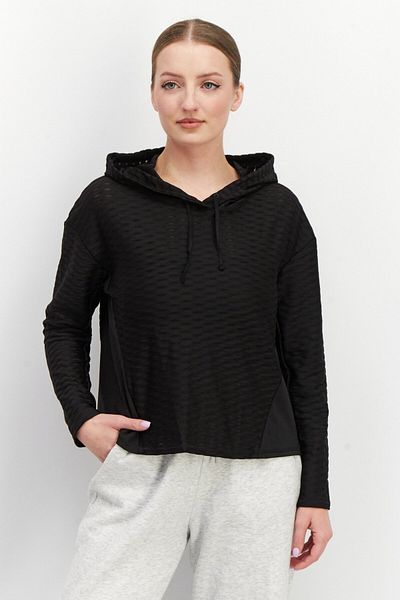 Puma Women Sportswear Fit Long Sleeves Training Hooded Sweatshirt, Black