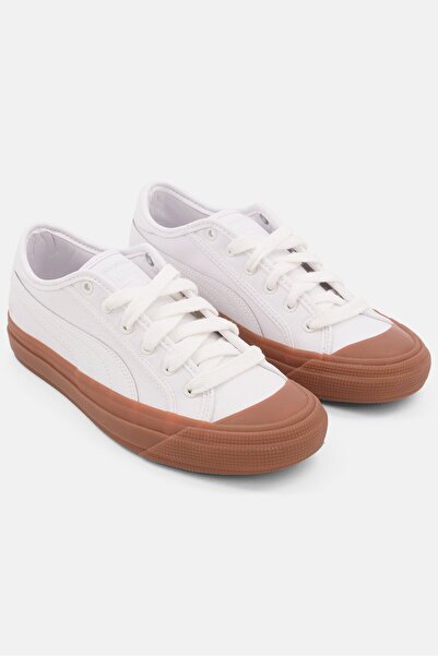 Puma Kids Girl Capri Leather Lace Up Sports Shoes, White
